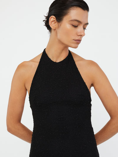 Imber Metallic Halter Dress