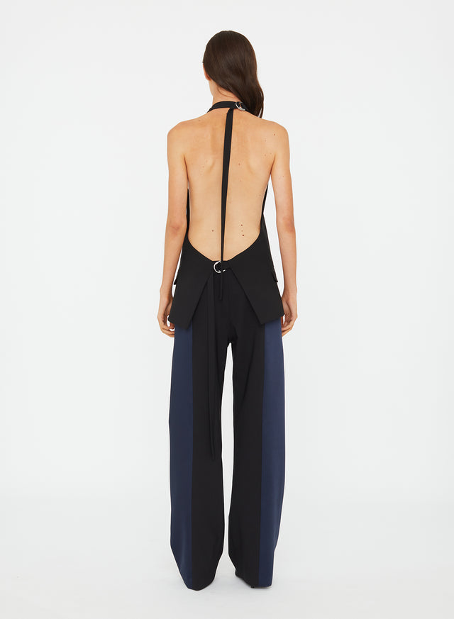 Tuxedo Contrast Wool Trouser