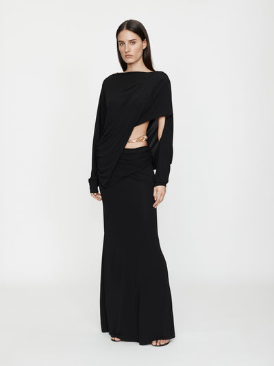 Encased Nature Resin Draped Jersey Dress