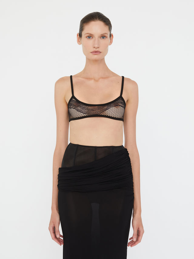 Coiled Jersey Corseted Skirt