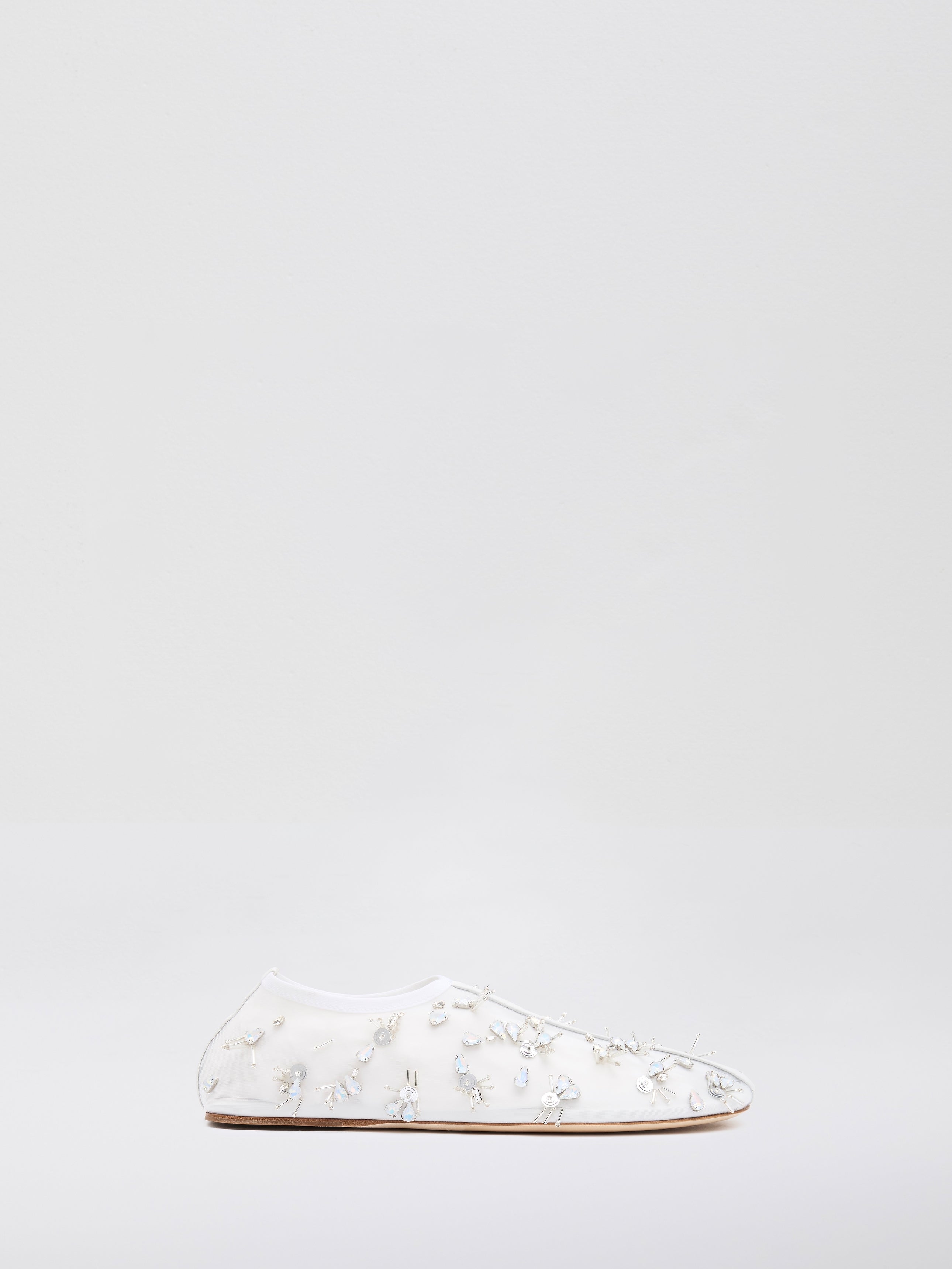 Frosted Beaded Mesh Flat