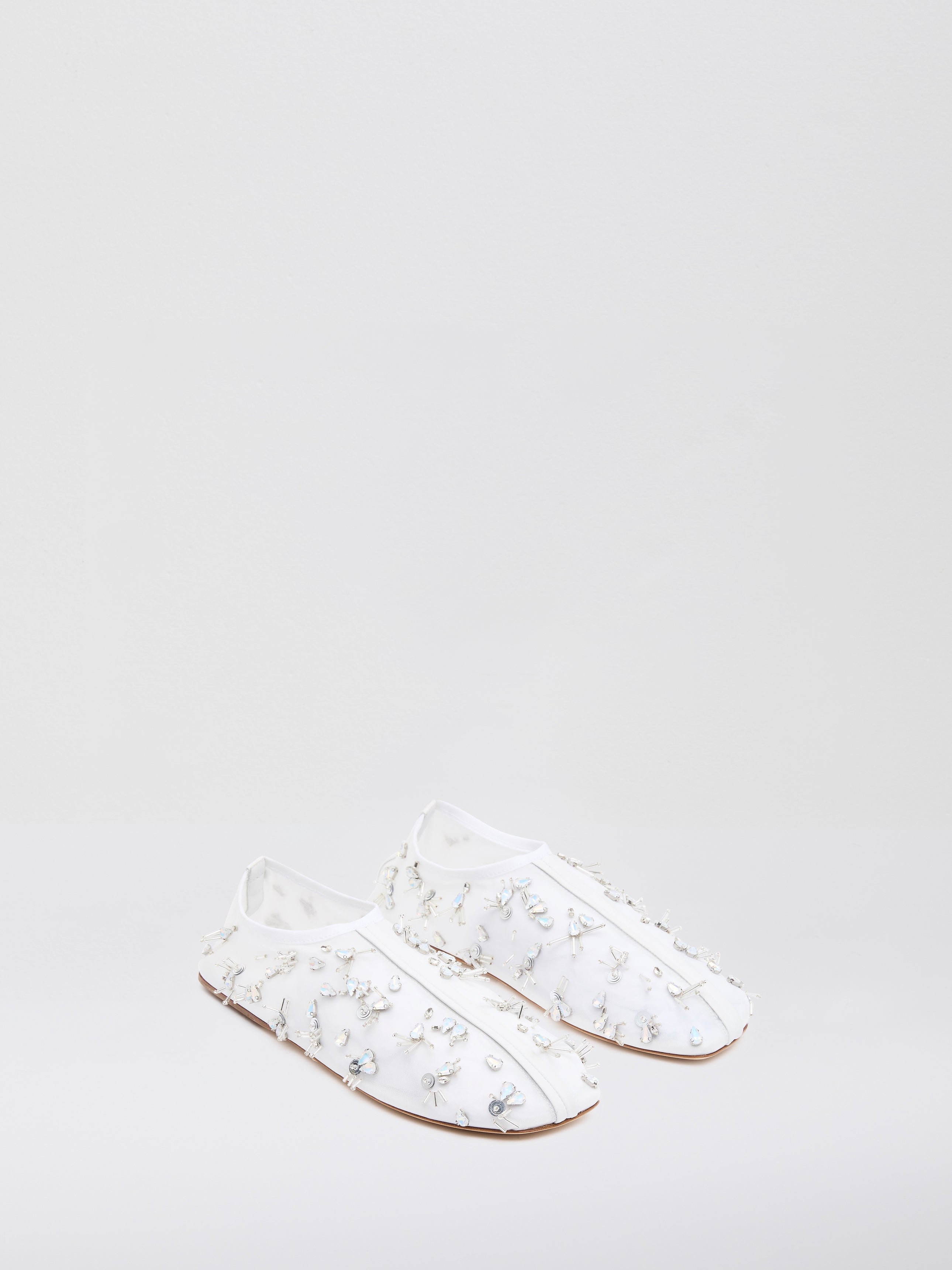 Frosted Beaded Mesh Flat