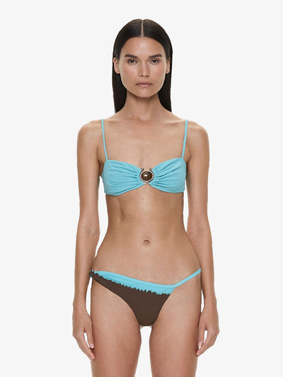 Mineral Stone Ruched Bikini Top