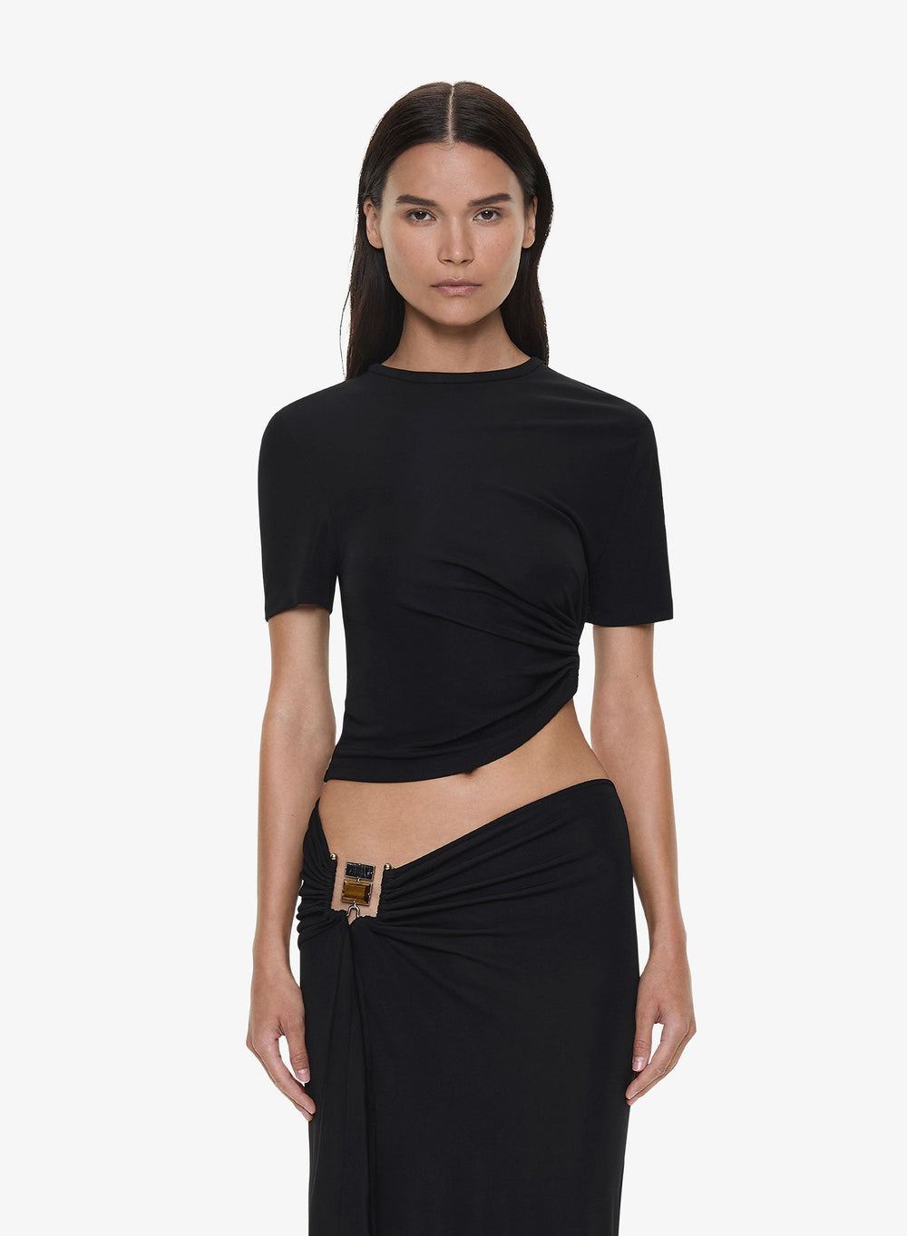 Bezel Quartz Ruched Tee