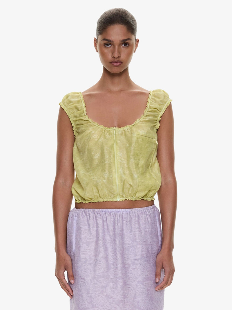 Light Leak Jacquard Zip Up Top - Image 1