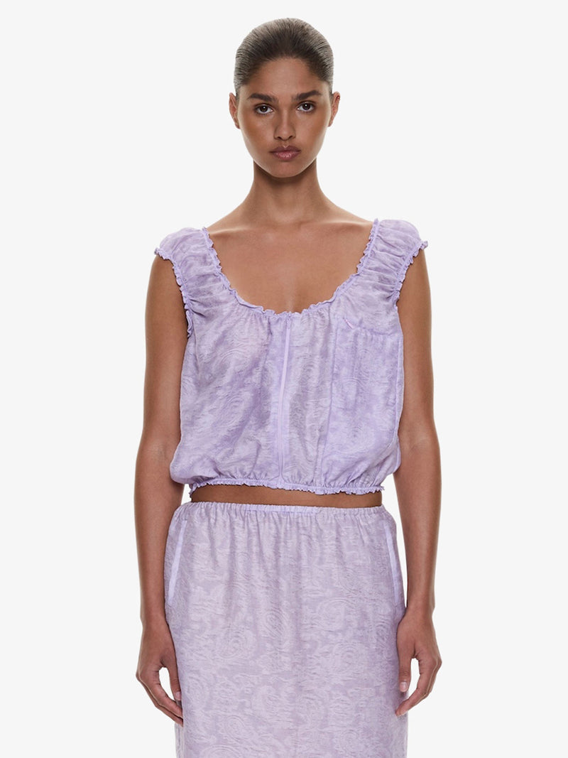 Light Leak Jacquard Zip Up Top - Image 1