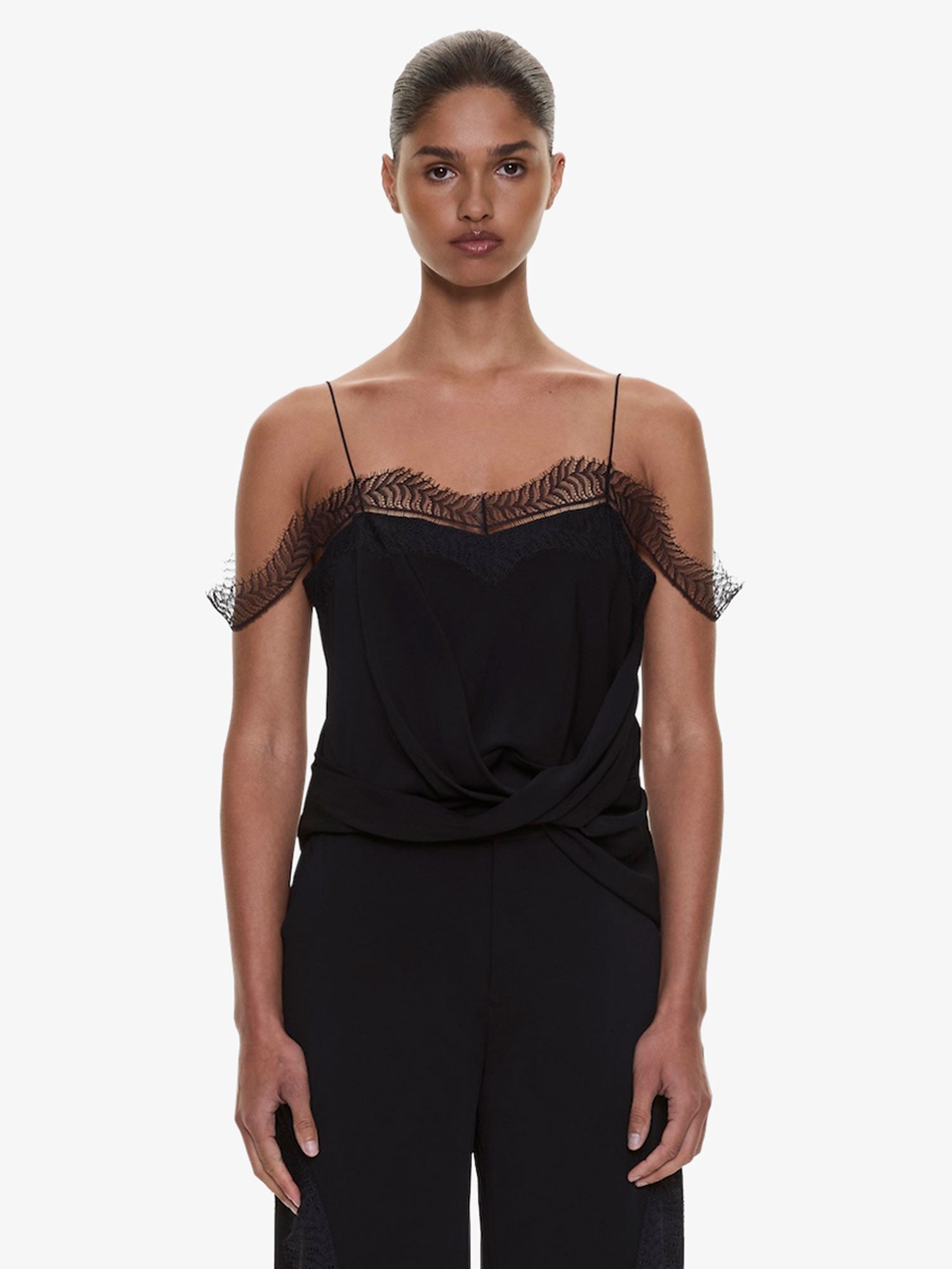 Miro Split Lace Draped Cami