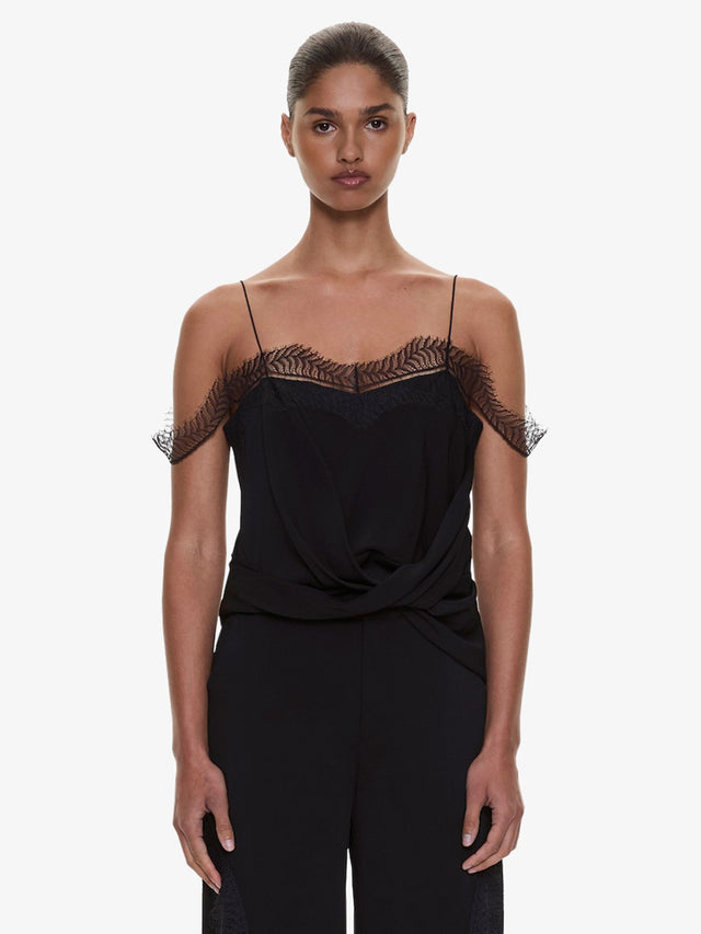 Miro Split Lace Draped Cami