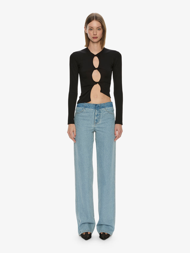 Open Twist Long Sleeve Top