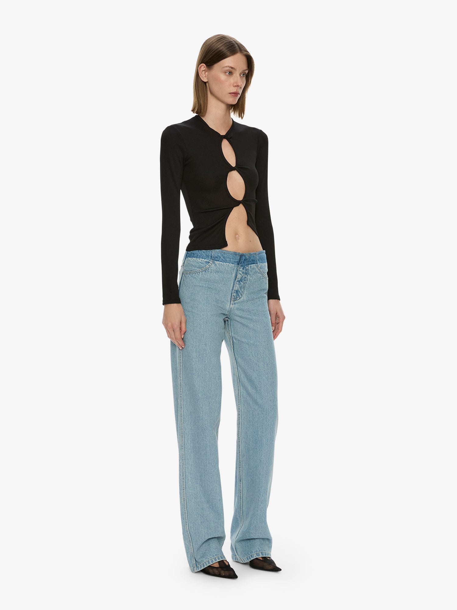 Open Twist Long Sleeve Top