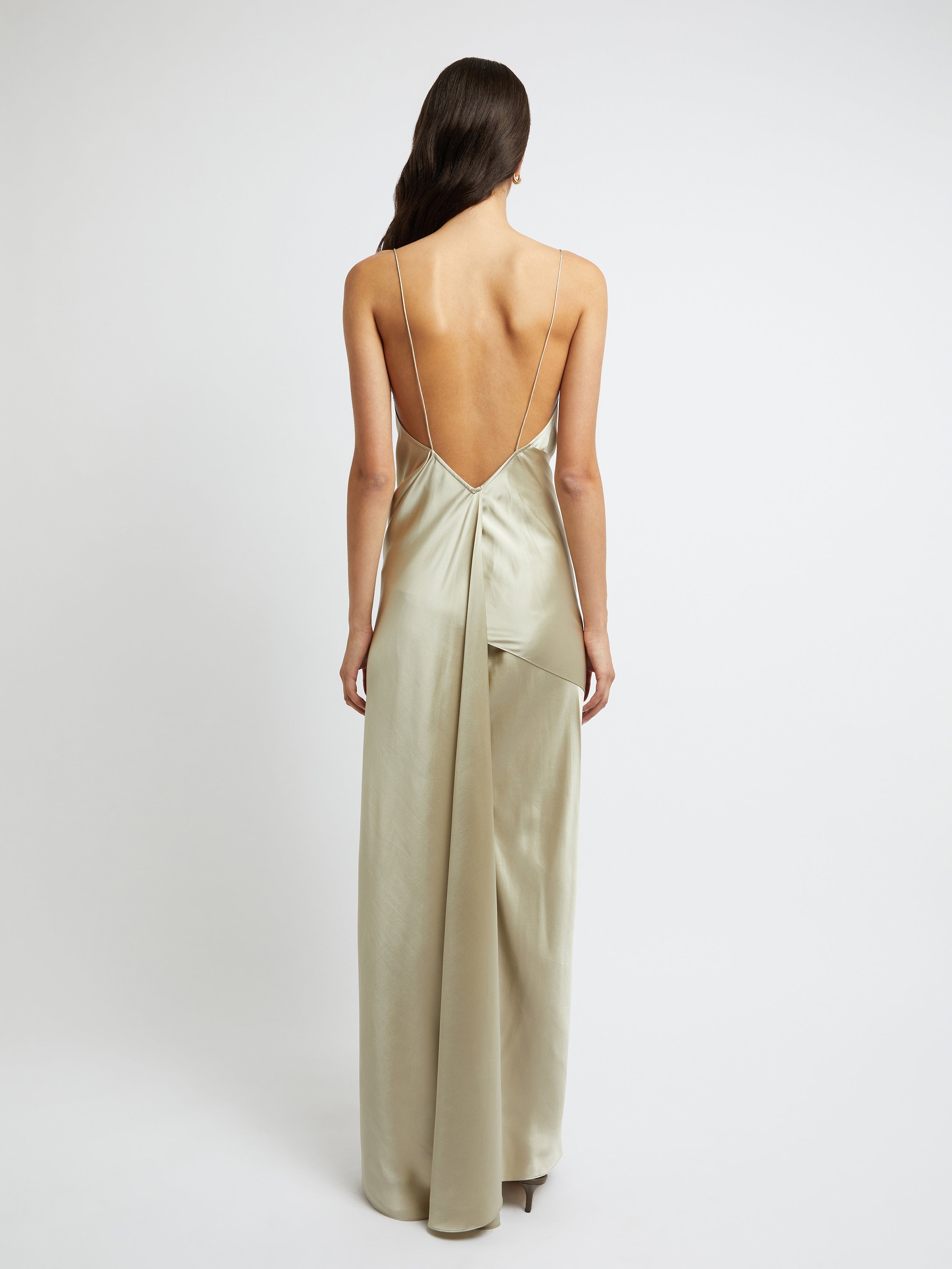 Verdant Falls Draped Dress