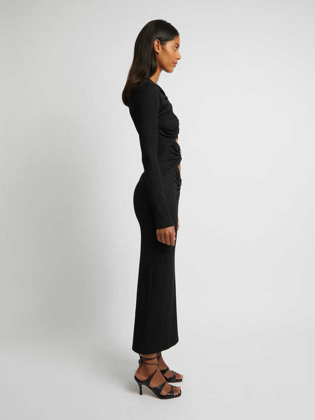 Orbit Ruched Long Sleeve Dress