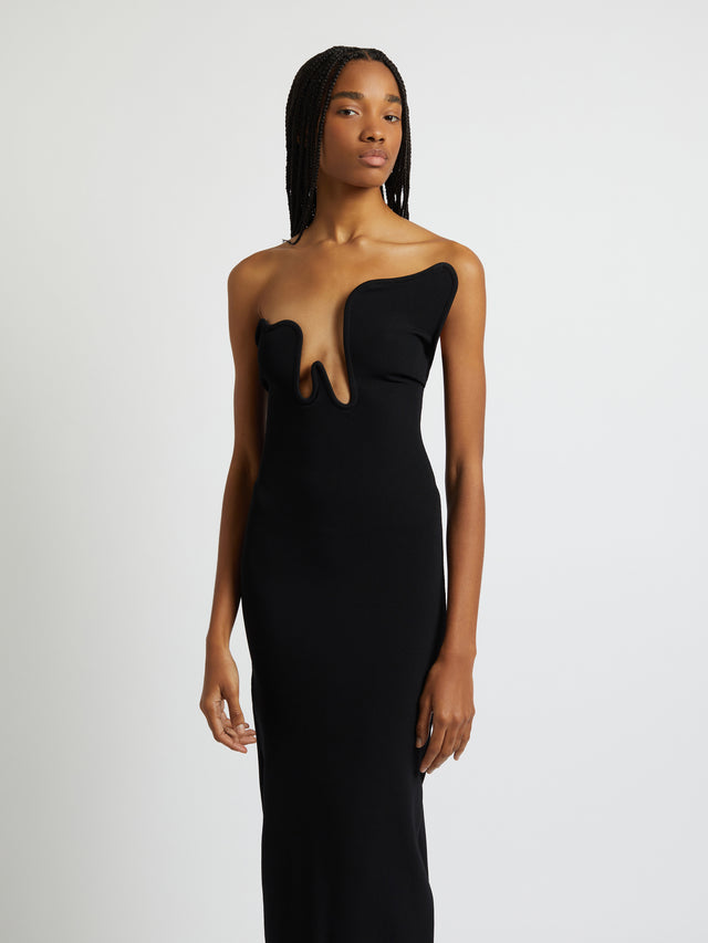 Salacia Wire Column Strapless Dress