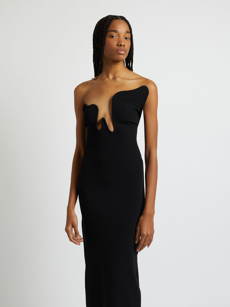 Salacia Wire Column Strapless Dress