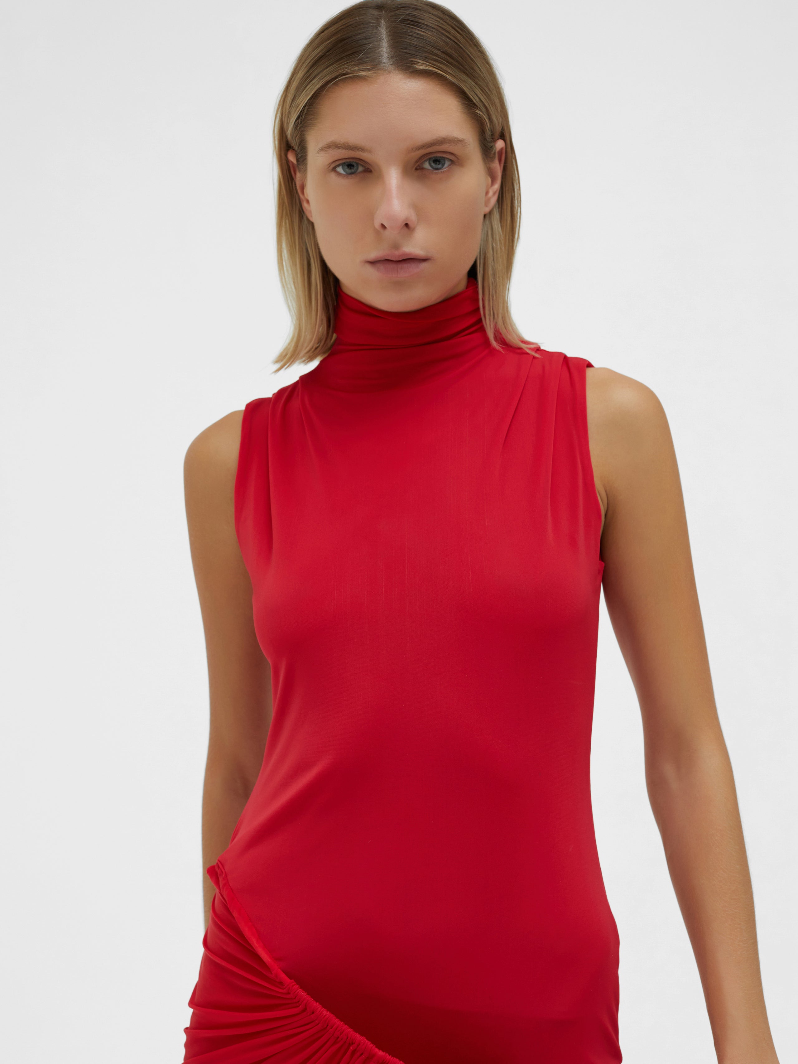 Ruched Coil Tank Dress