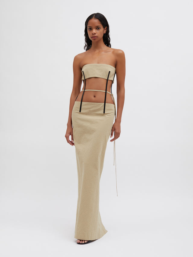 Mason Bind Strapless Gown