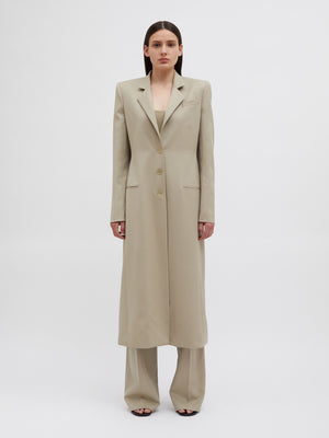 Christopher Esber | Talus Tailored Coat Taupe