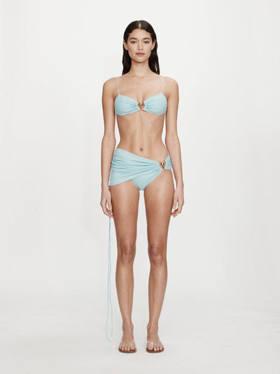 Ruched Orbit Miniscule Bikini Top