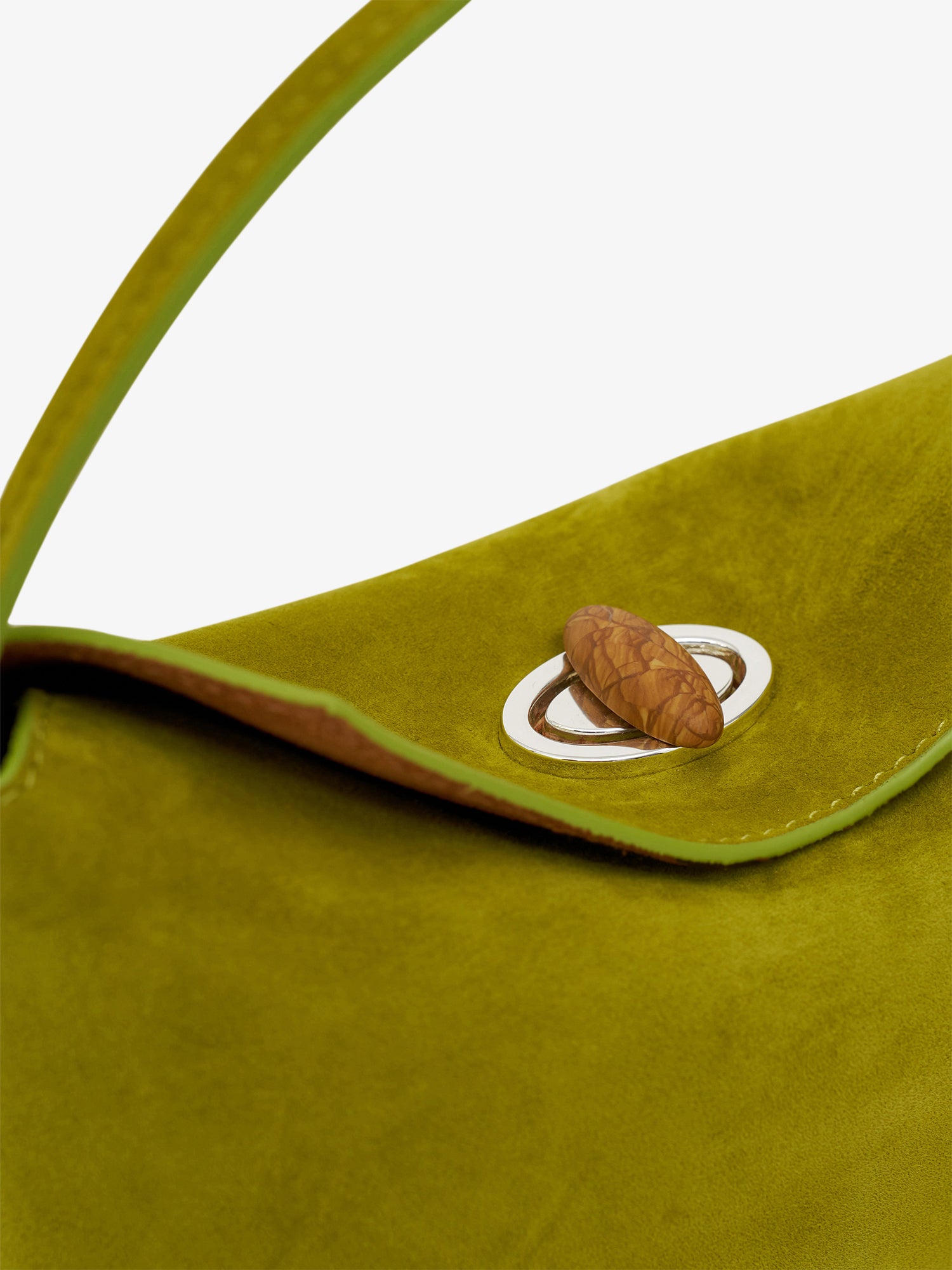 Turnlock Suede Mini Bag