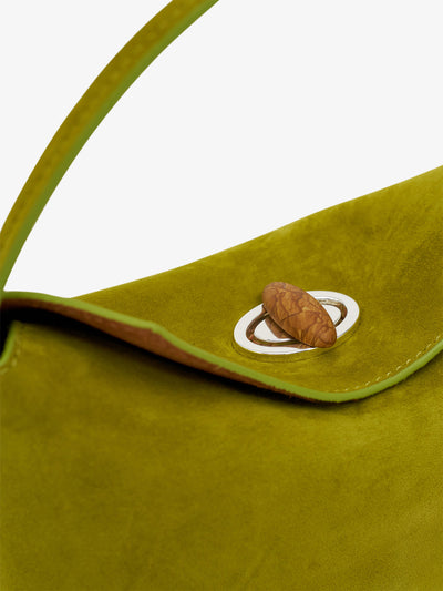 Turnlock Suede Mini Bag