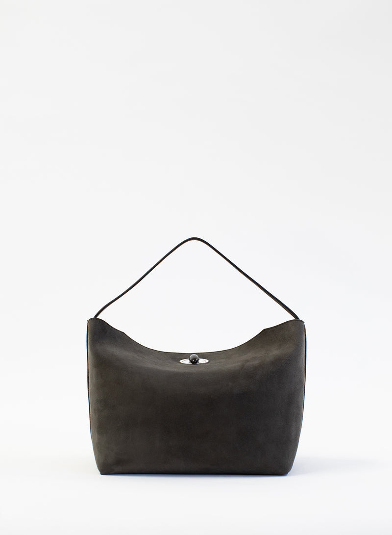 Turnlock Suede Shoulder Bag - Image 2