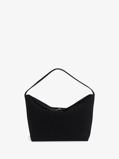 Turnlock Suede Shoulder Bag