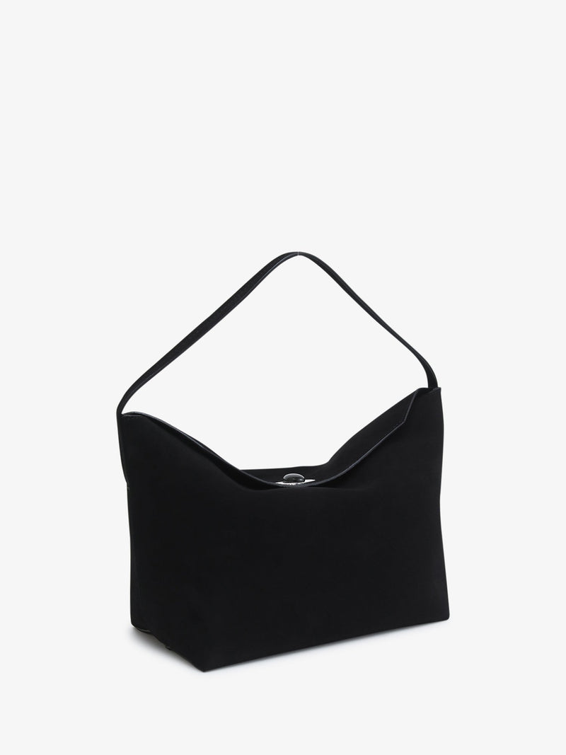 Turnlock Suede Shoulder Bag - Image 2
