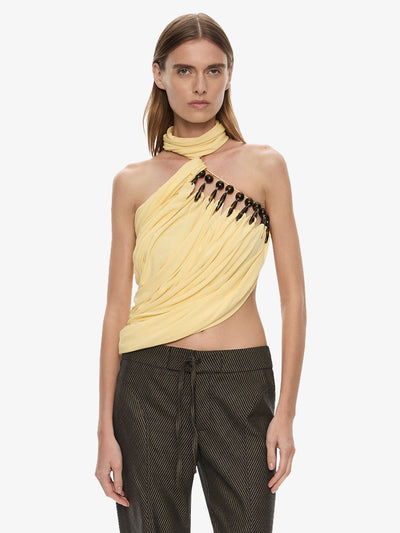 Tortoise Droplet Halter Top
