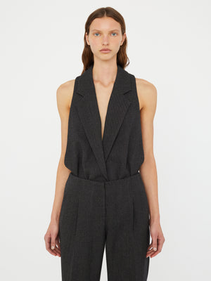 Facile Tailored Twill Bodysuit