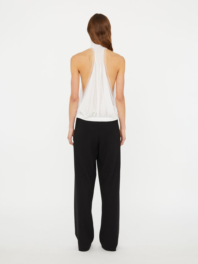 Vanished Pintucked Halter Top