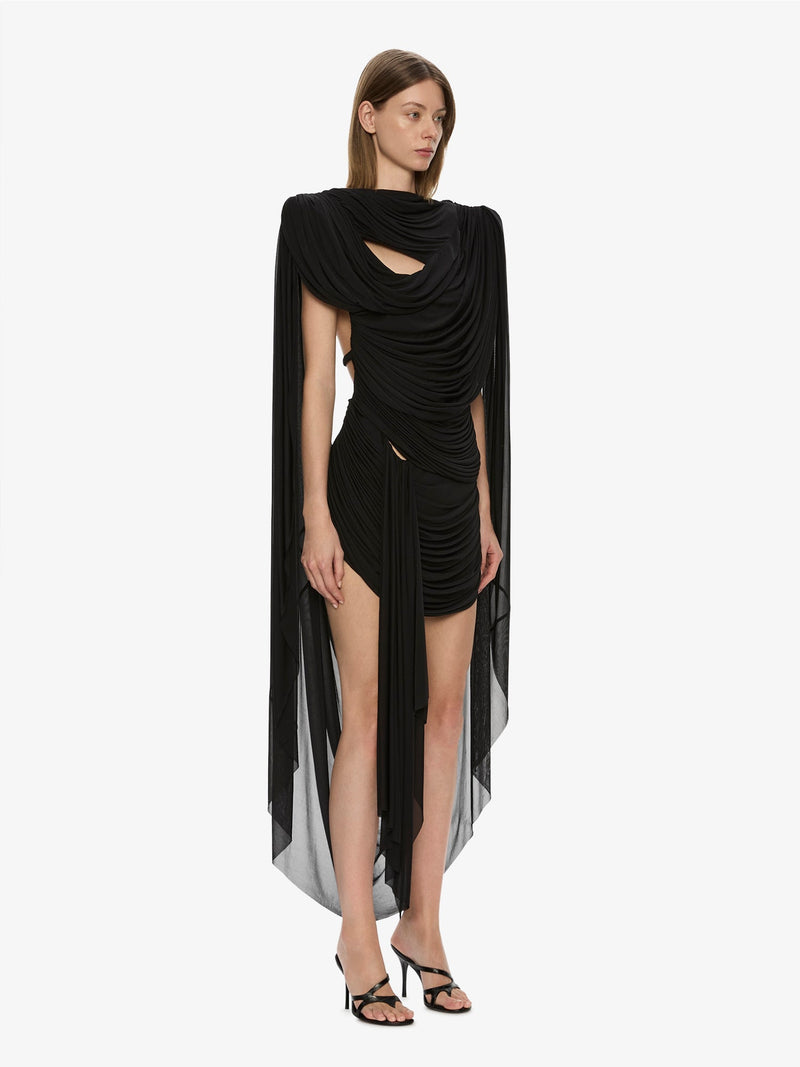 Torrent Draped Mini Dress - Image 3