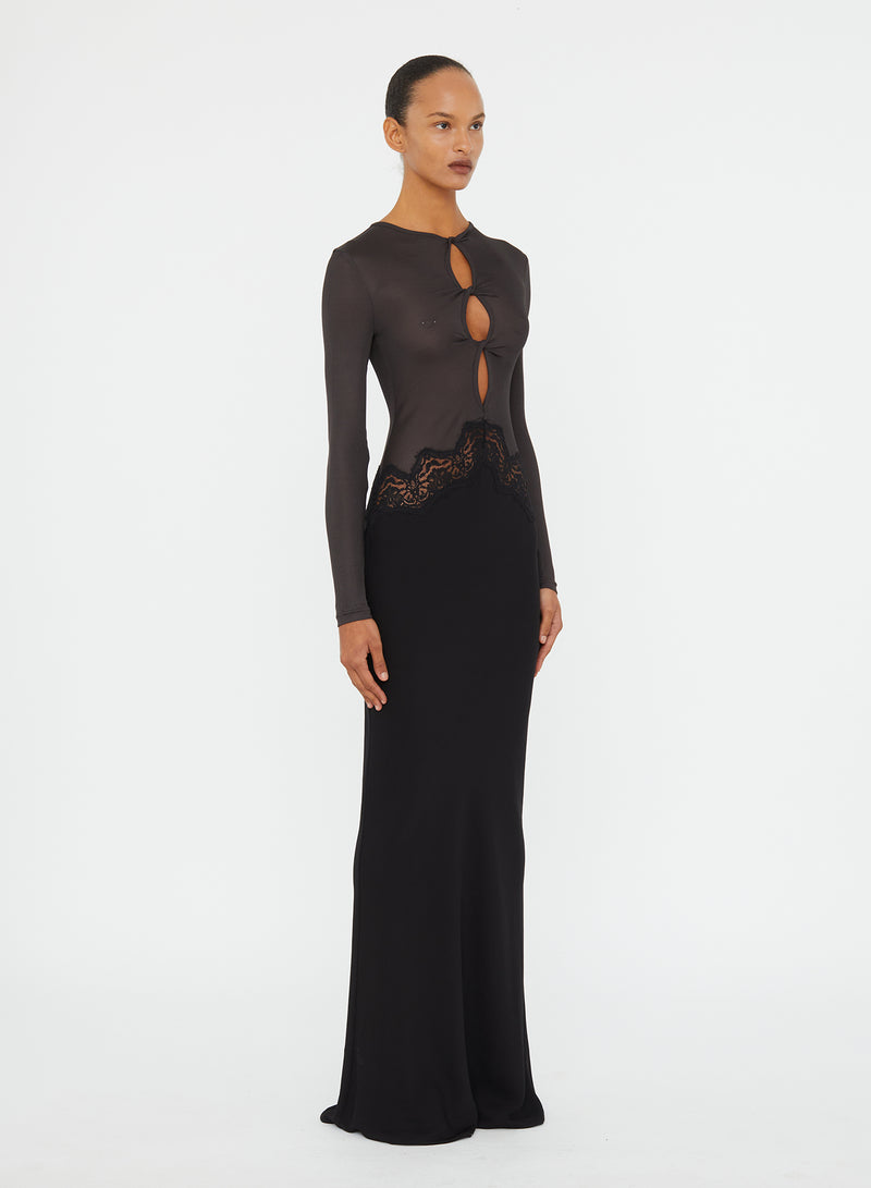 Open Twist Verner Lace Long Sleeve Dress - Image 2