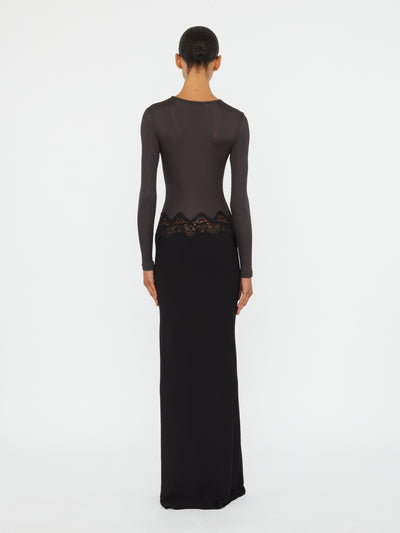 Open Twist Verner Lace Long Sleeve Dress