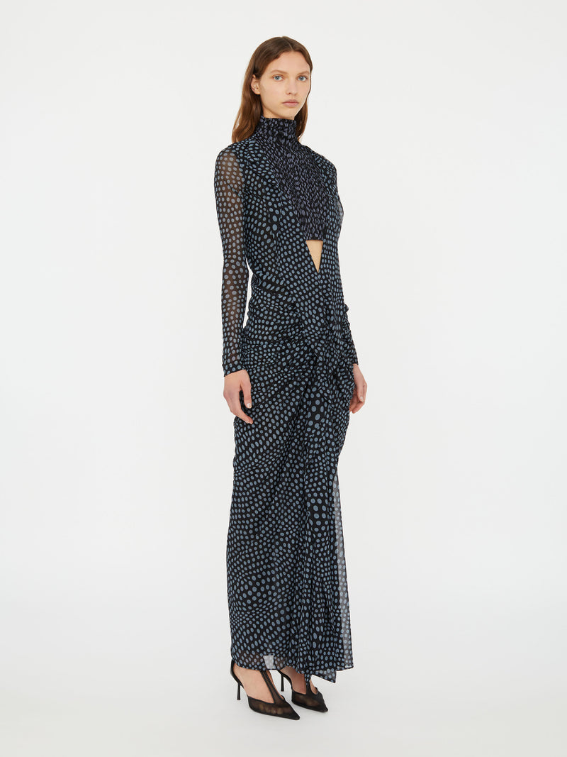 Liquid Jersey Ribbed Ruche Dress - Image 4