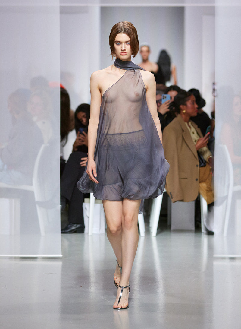 Vapour Scarf Mini Dress - Image 1