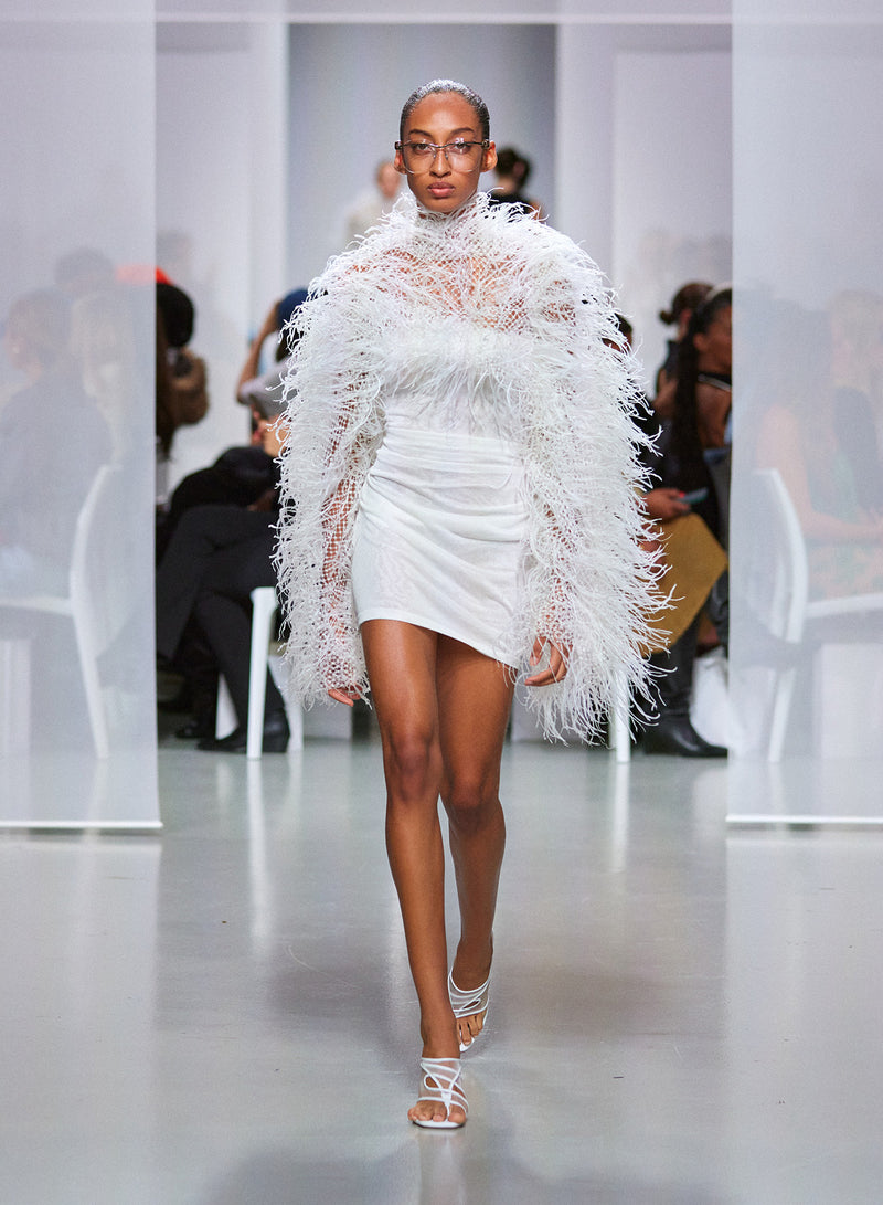 Dandelion Lattice Knit Mini Dress - Image 1