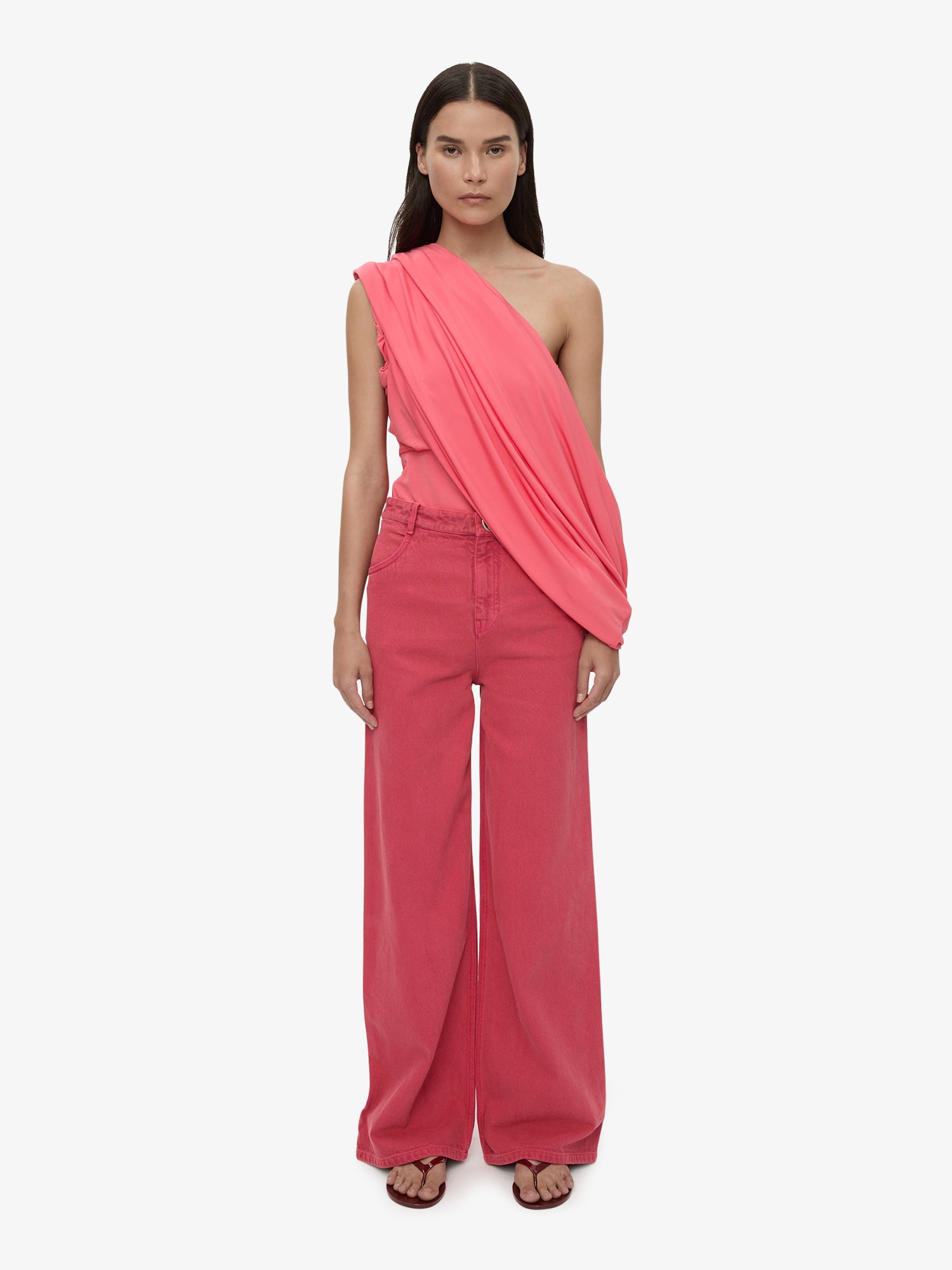 Aiba Draped Jersey Tee