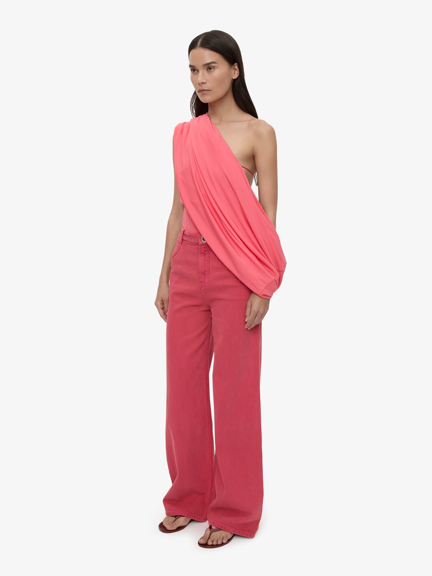 Aiba Draped Jersey Tee