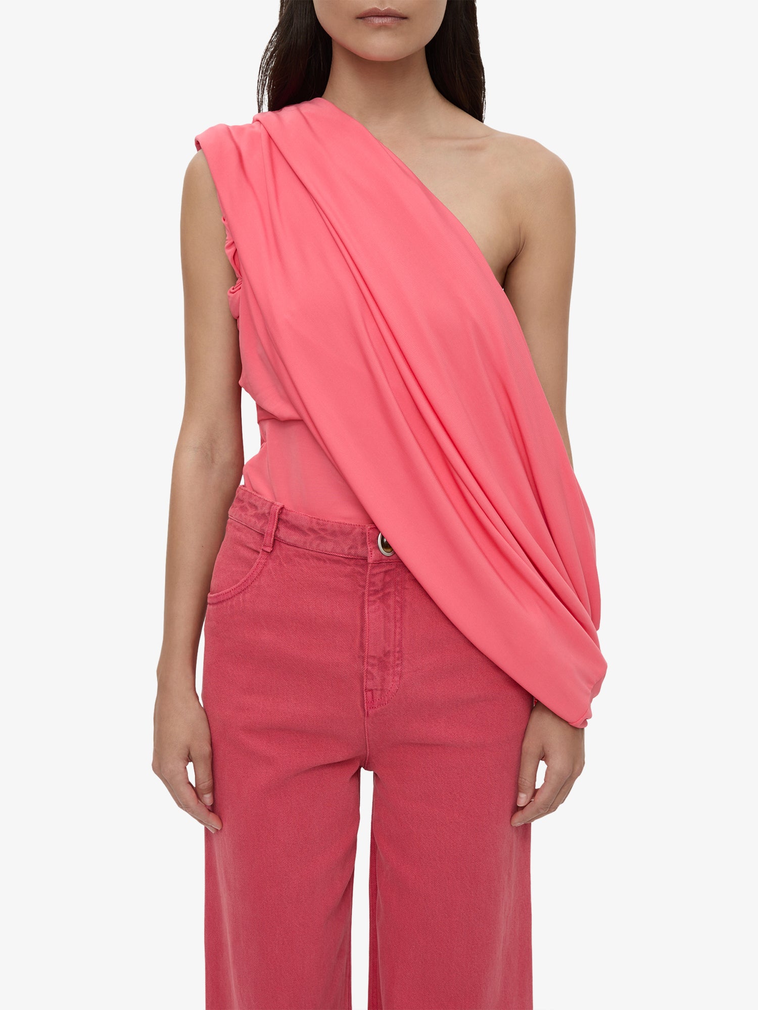 Aiba Draped Jersey Tee