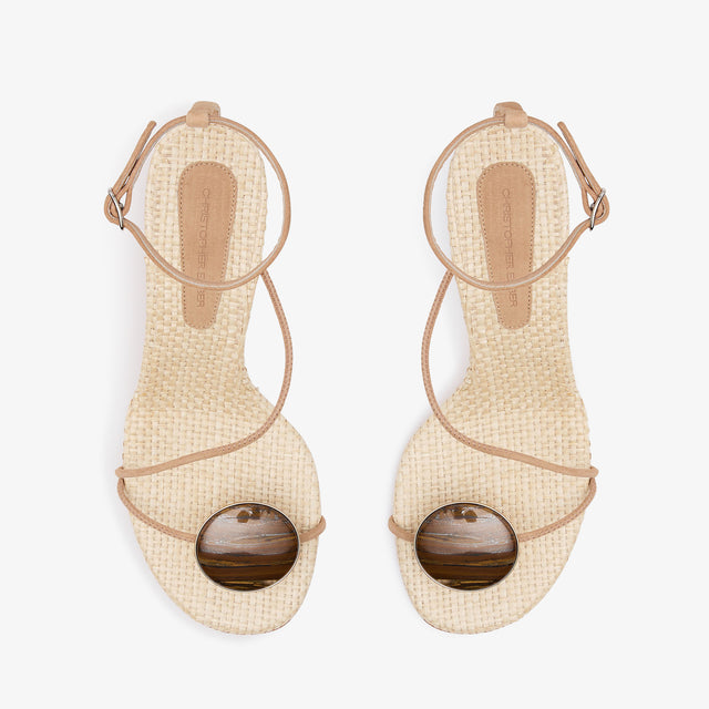 Doma Stoned Raffia Heel