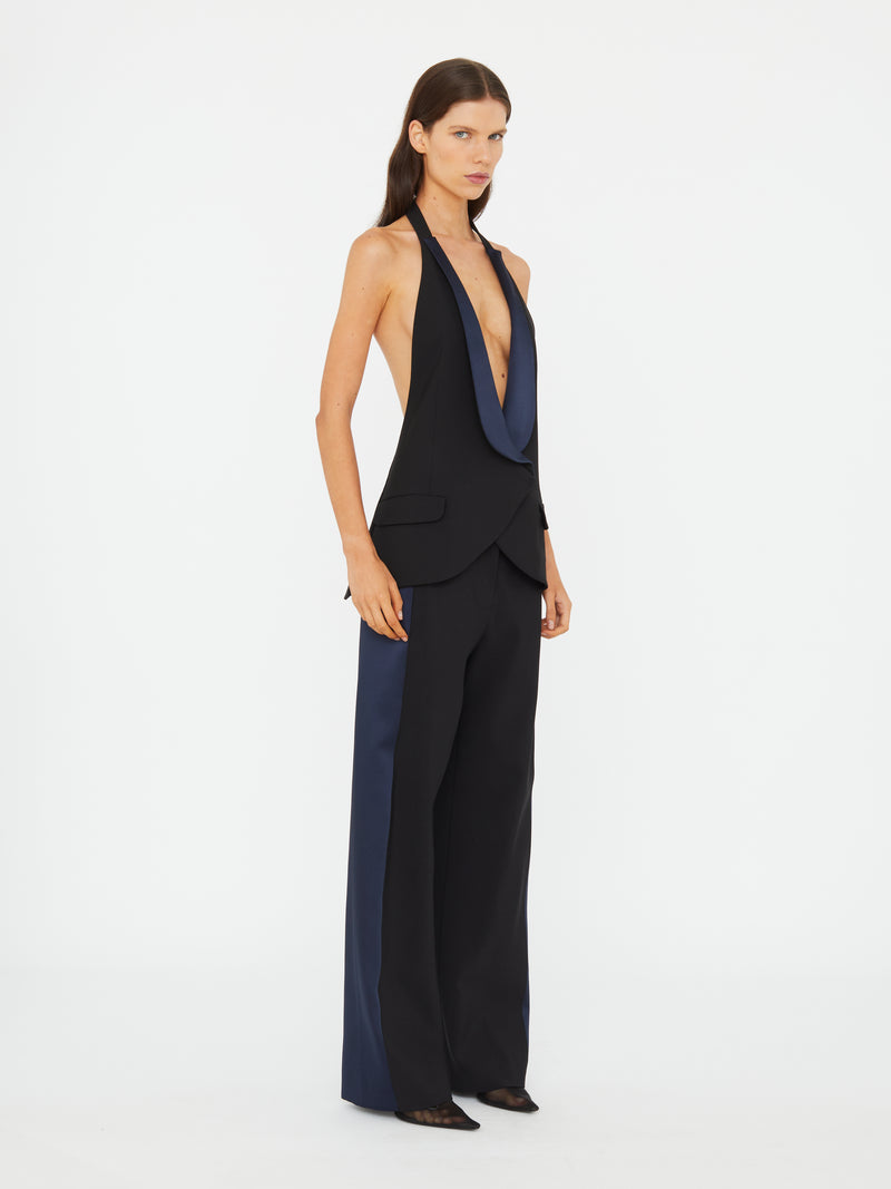 Tuxedo Contrast Wool Vest - Image 4