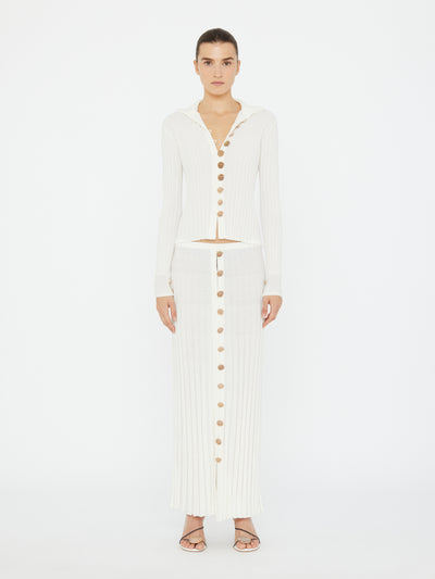 Sundial Shell Ribbed Knit Cardigan