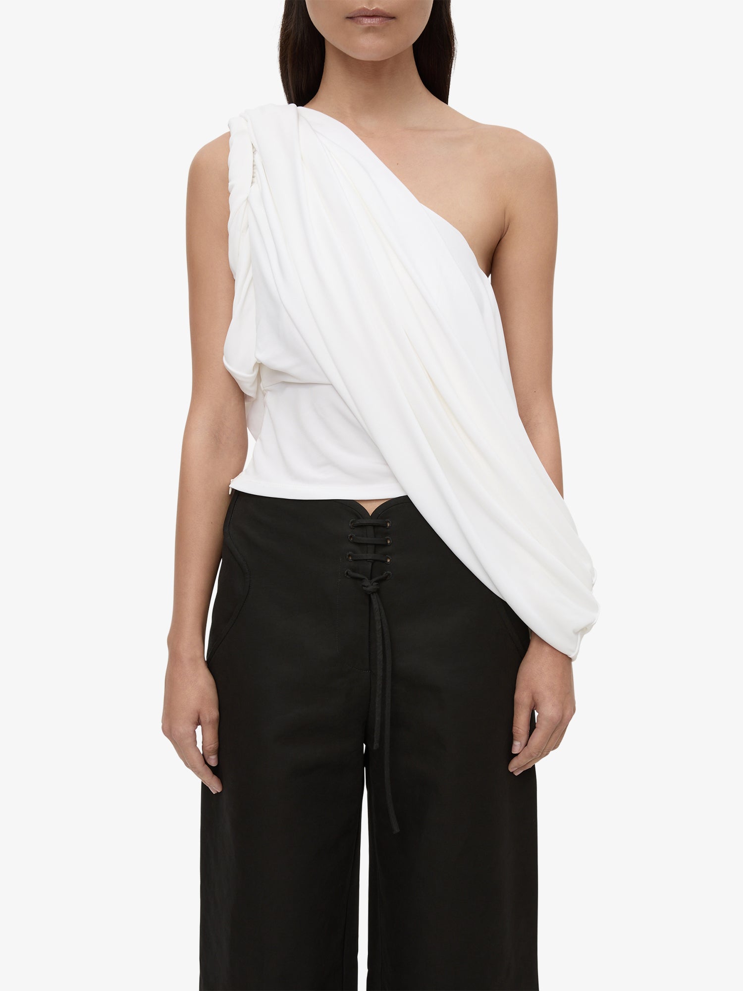 Aiba Draped Jersey Tee