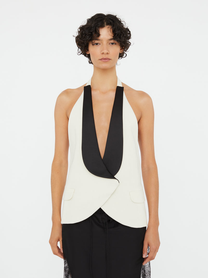 Tuxedo Contrast Silk Vest - Image 1