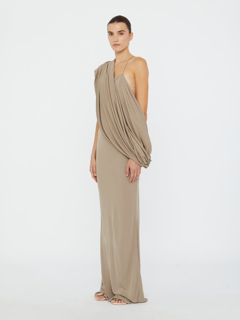 Aiba Draped Jersey Tee Dress - Image 1