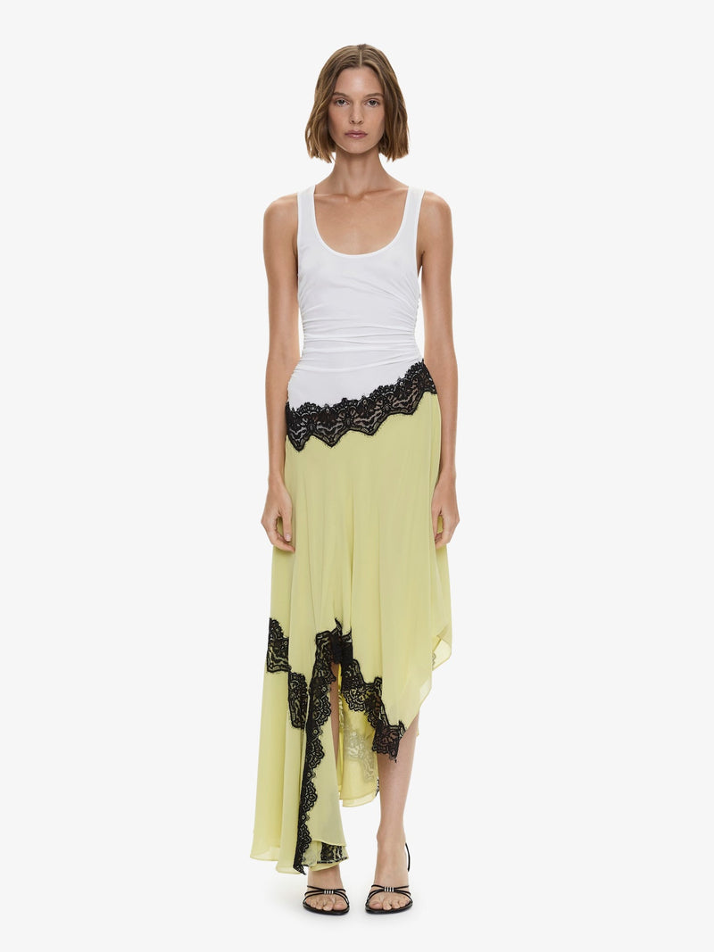 Cutaway Lace Gathered Tank Dress - Image 1
