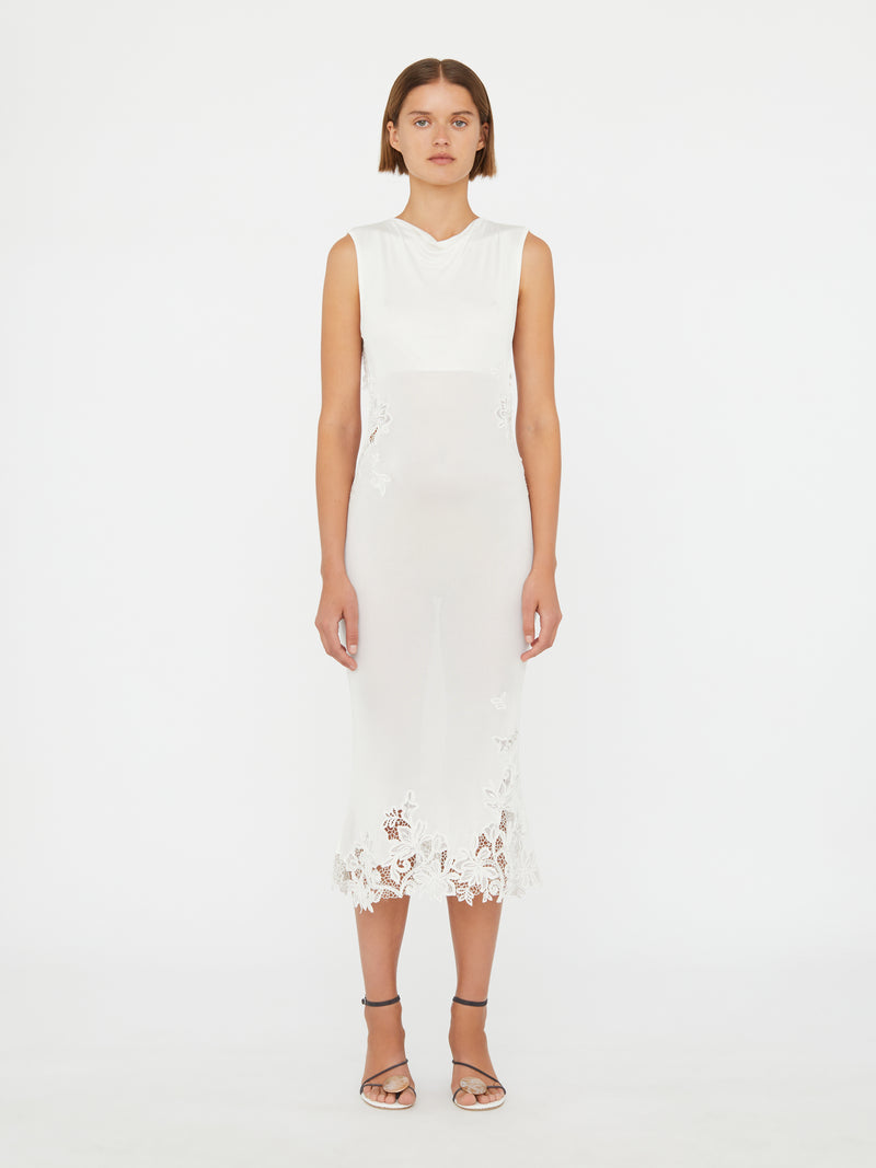 Hibiscus Embroidered Rib Dress - Image 2