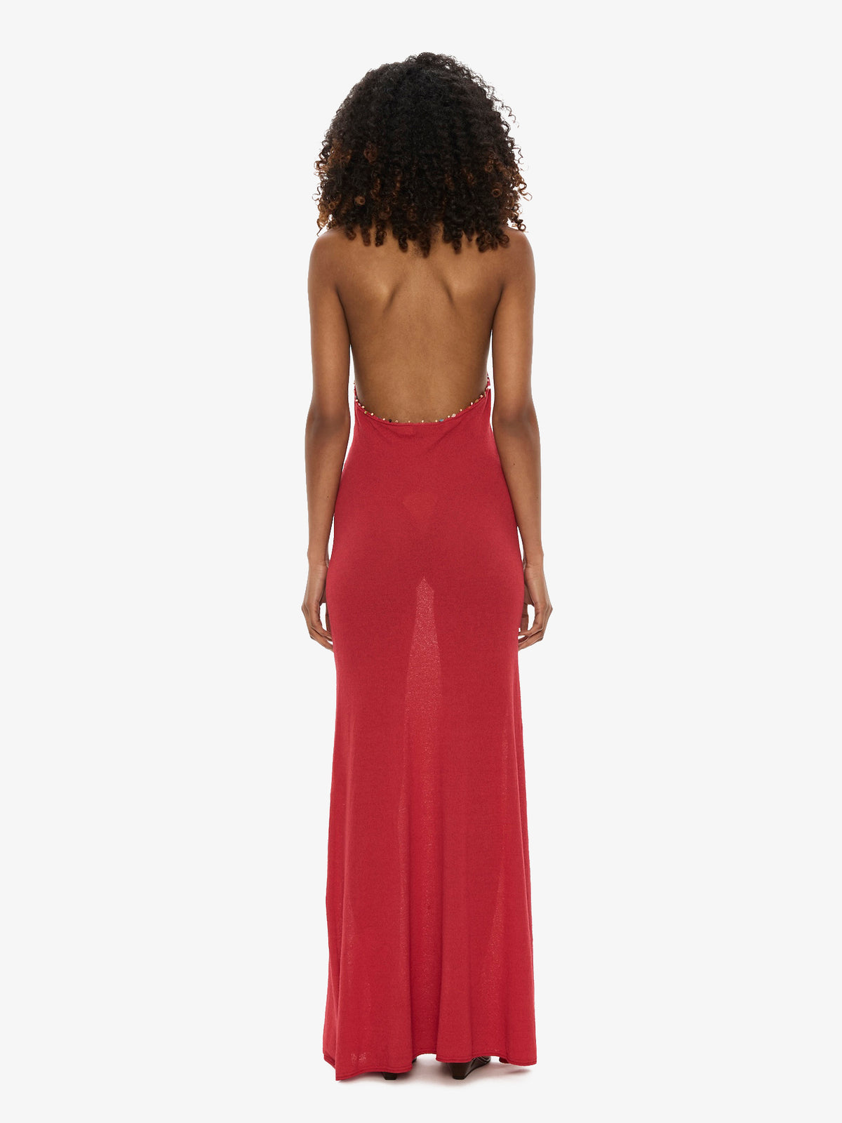 bezel quartz halter dress Christopher Esber Color:As Photo（Navy Blue） Style:Ruffled Plain & Simple Wedding Style with minimal heels
