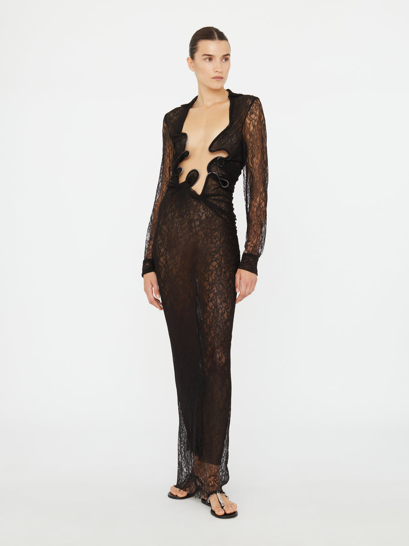 Lace Venus Plunge Shirt Dress - Image 3