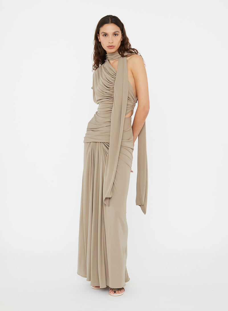 Aiba Draped Jersey Skirt - Image 2